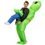 Green Alien Carrying Human Costume (2)