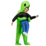 Green Alien Carrying Human Costume (5)