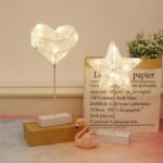 Heart And Star Shape Grass Rattan Woven LED Night Lamp (8)