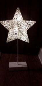 Heart And Star Shape Grass Rattan Woven LED Night Lamp photo review