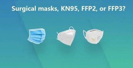 Surgical masks, KN95, FFP2, or FFP3
