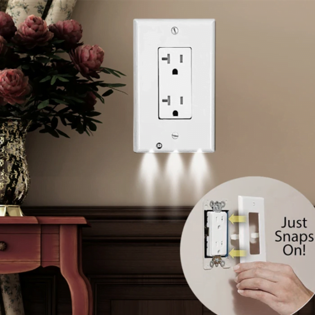 Outlet Wall Plate With Led Night Lights Creative Gifts