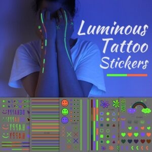 Glow-In-The-Dark Tattoo Sticker Set