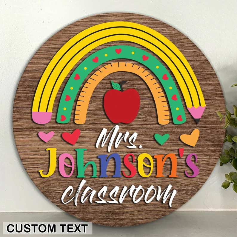 Personalized Teacher Name Welcome Sign - JDGOSHOP - Creative Gifts ...